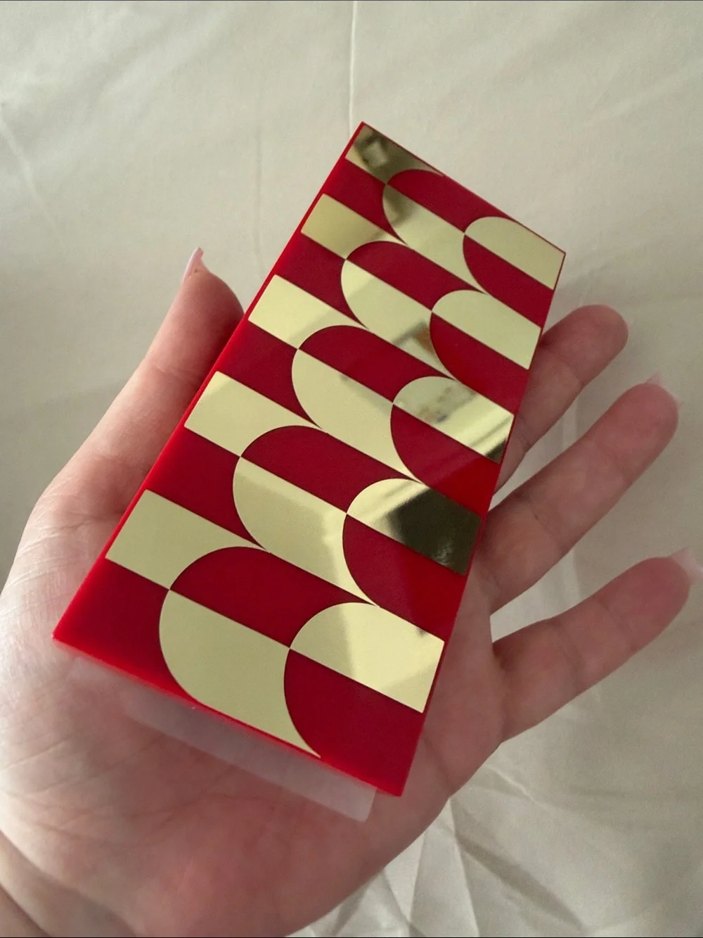 Estee Lauder Red Compact Eyeshadow & Face Palette with Neutral Browns